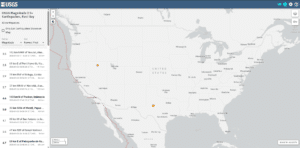USGS Magnitude 2.5+ Earthquakes, Past Day