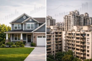 Comparison of mortgage rates today in the United States and India housing markets 